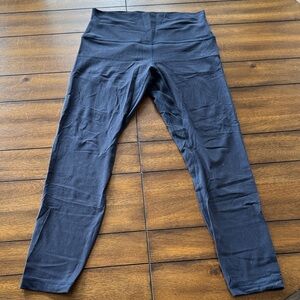 Navy blue ribbed size 8 leggings